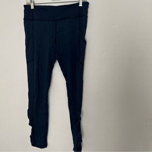 LuLuLemon - Navy Paisley Leggings - Sz Large